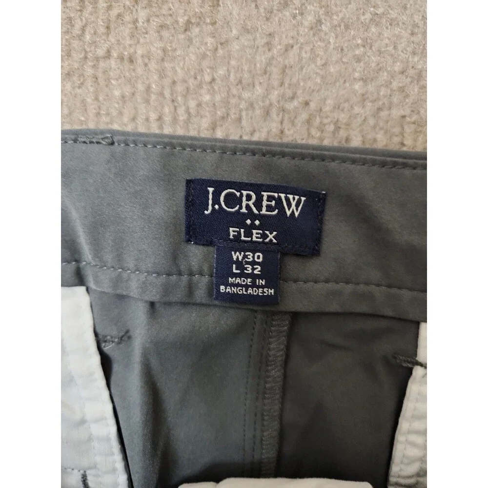 J Crew Slim-fit Tech Chino Pants Mens 30x32 Dark Gray Flex Stretch Lightweight